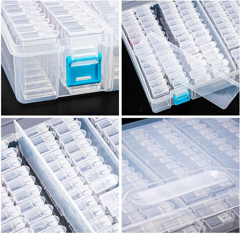 ARTDOT 64Jars Storage Containers for Diamond Art Kits,Portable Storage Organizer for Diamond Painting Accessories and Tools - Image 3